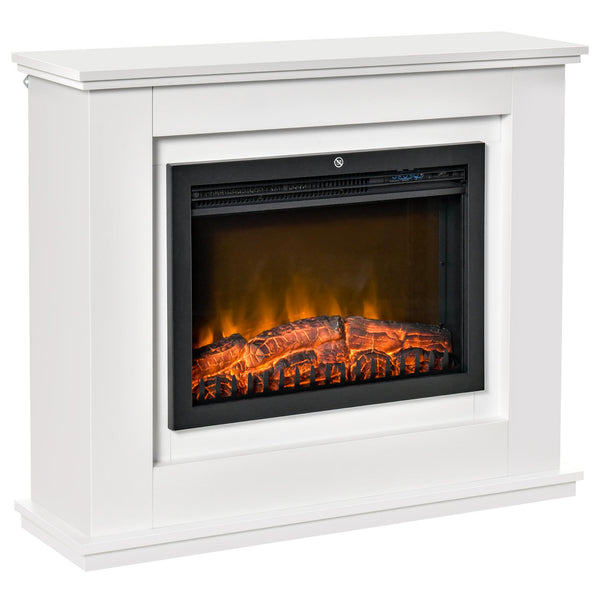 prezzo Camino Elettrico da Pavimento 98x27,5x80 cm Effetto Fiamma 2000W Bianco