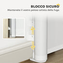 Cancellino per Cani Regolabile per Cani Piccoli Estensibile e Retrattile 0-140x86,5 cm Bianco   