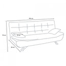 Divano Letto 190x83x93 cm in Microfibra Grigio