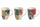 Set 3 Tazze in Porcellana 360 ml Villa d'Este Home Tivoli Parrot Groove