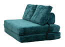 Divano Letto Faster Petrolio 150x100x80 cm in Spugna e Poliestere Verde acqua      