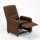 Poltrona Relax Reclinabile Manuale 62x71x100 cm in Tessuto Marrone