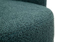 Poltrona Girevole Torino Ottanio 70x72x75 cm in Ferro e Compensato e Spugna e Poliestere Verde acqua e Oro e Nero      