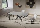 Consolle Allungabile 90-196x40x77 cm Saki Small Evolution Cemento Gambe Antracite 