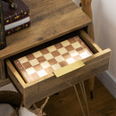 Tavolo Consolle Ingresso 120x29x79 cm in Truciolato e Acciaio Bronzo