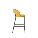 Set 2 Sgabelli 52x50x89 cm in Tessuto Greta Giallo