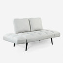 Divano 2 Posti 186x78x87 cm in Tessuto Grigio chiaro