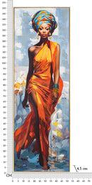 Dipinto su Tela con Cornice Daphne 52x4,5x152 cm in Metallo e Abete e Tela      