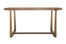 Tavolo Ankara 150x90x78 cm in MDF e Ferro Marrone e Oro      