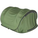 Tenda da Campeggio Pop-Up per 2-3 Persone 265x220x115 cm 2 Porte 2 Finestre Impermeabile in Poliestere Verde      