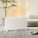 Riscaldatore a Convezione 2000W da Pavimento o a Parete con Telecomando e Timer Bianco 