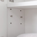 Pensile da Bagno con Specchiera 54x15x55 cm Ripiani Regolabili Bianco