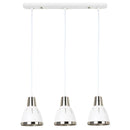 Lampada Moderna di Design a Sospensione 3 Luci in Metallo Bianco Ø13x16x55 cm 