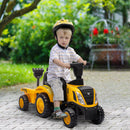 Camion Cavalcabile per Bambini con Pala e Rimorchio 91x29x44 cm Giallo  