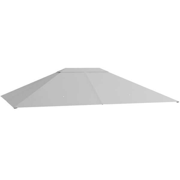 online Tetto di Ricambio 4x3 m per Gazebo Anti UV con Presa d'Aria in Poliestere Grigio Chiaro