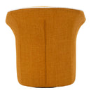 Poltrona Girevole Siena Senape 83,5x66x80 cm in Ferro e Compensato e Spugna e Poliestere Senape      