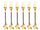 Set di Forchettine 6 Pezzi 12x2,5x1,6 cm in Acciaio Inox VdE Tivoli 1996 Luxury Foglie Oro