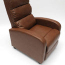 Poltrona Relax Reclinabile Manuale 69x91x102 cm in Similpelle Marrone
