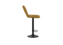 Set 2 Sgabelli Alex 45x52x88,5/103,5 cm con Alzata a GAS in Tessuto Easy-Clean Giallo      