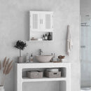 Mobiletto da Bagno a Muro 60x20x70 cm 2 Ante 1 Ripiano Bianco