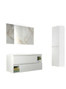 Mobile da Bagno Sospeso con Lavabo 100 cm e Specchio Dany Bianco Frassino      
