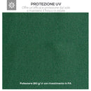 Tetto di Ricambio per Gazebo da Giardino 3x3m in Poliestere Verde