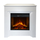 Camino Elettrico da Terra 96x35x96 cm Bellini in Legno Bianco      