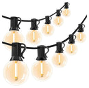 Catena Luminosa 40 Bulbi Bianco Caldo 20+5 m da Esterno IP44 in PCV e PET Nero      