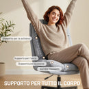 Poltrona da Salotto Girevole 63x75x92-102 cm in Tessuto Effetto Lino e Metallo Grigio Chiaro      