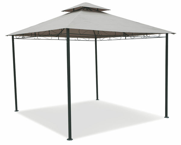 Gazebo da Giardino in Metallo 3x3m Soriani Salinas Tortora online