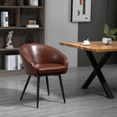 Sedia Imbottita 61x58x74 cm in Similpelle Marrone