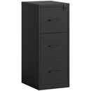 Cassettiera da Ufficio Schedario  Portadocumenti a 3 Cassetti 36,5x46,2x99 cm in Acciaio Nero