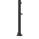 Doccia da Giardino in Alluminio Soffione LED Quadrato con Termometro LCD Sined Luna Alu Nero 
