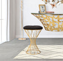 Pouf Tower Nero Ø 41x50 cm in Ferro 