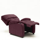Poltrona Relax Reclinabile Manuale 100x76x94 cmin Microfibra Bordeaux