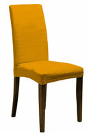 Set 2 Coprisedie Elasticizzati in Poliestere Giallo