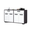 Mobile Multiuso Truva 4 ante e 2 cassetti 140 cm grigio bianco