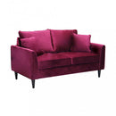 Divano 2 Posti Chandler 152x81x89 h cm in Velluto Rosso