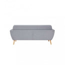 Divano 3 Posti Burton 193x79x86 h cm in Tessuto Grigio chiaro
