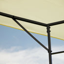Tendone Gazebo da Giardino Bianco in Metallo 3x3m 