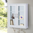 Armadietto Portaoggetti da Parete per Bagno e Cucina 3 Ripiani in Legno Bianco 53.5x16x62.5 cm 