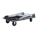 Carrello Portatutto Pieghevole Piattaforma Portata 150 kg Portapacchi in Acciaio Nero e Argento      