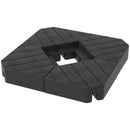 Set 4 Mattonelle Base per Ombrellone Riempibili con Acqua o Sabbia fino a 80 kg Nero    
