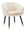 Poltrona Paris 62x58x78 cm in Legno Spugna Metallo e Poliestere Crema e Oro