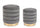 Set 2 Pouf Contenitore Darina Grigio in Legno