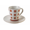Set 4 Tazzine da Caffè con Piattino Ø6,5x6 cm in Gres VdE Tivoli 1996 Geometry