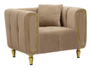 Poltrona Alma Grigio con Cuscino 81x97x71 cm in Legno e Poliestere      