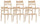 Set 6 Sedie 81x46x52 cm in Polipropilene Tortora