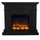 Camino Elettrico da Pavimento 113,7x102,2x28,2 cm Effetto Fiamma 1500W Sined Cetona Nero