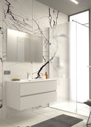 Mobile da Bagno Sospeso con Lavabo 60 cm e Specchio Bali Light Bianco Frassinato      